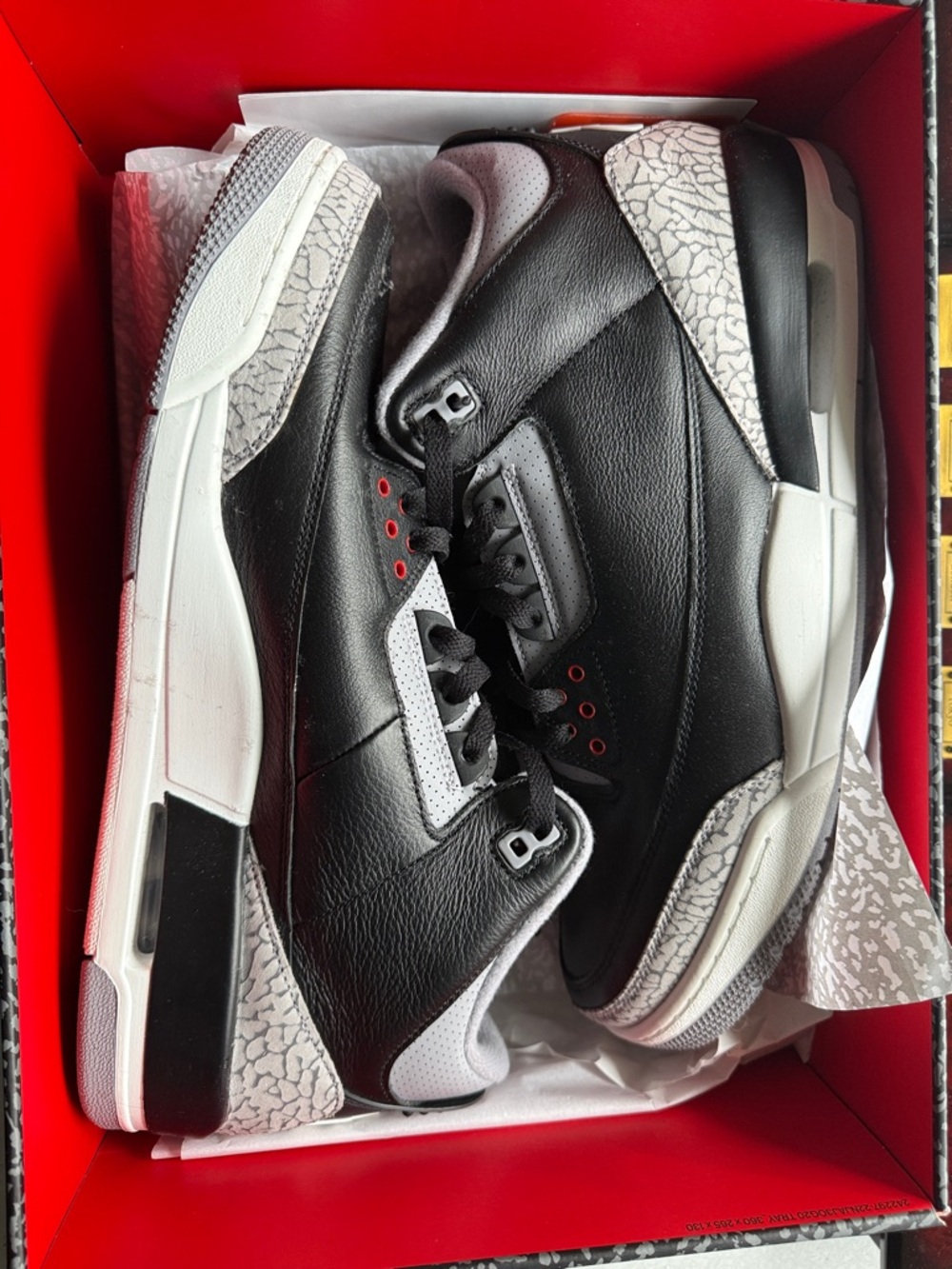 Air Jordan 3 Retro black/fire red-cement grey